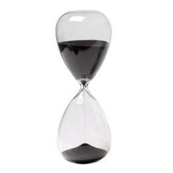 15 Minute Freestanding Sand Timer - Black or White - Perfect for Board Games, Classroom Activities & Productivity Time Management