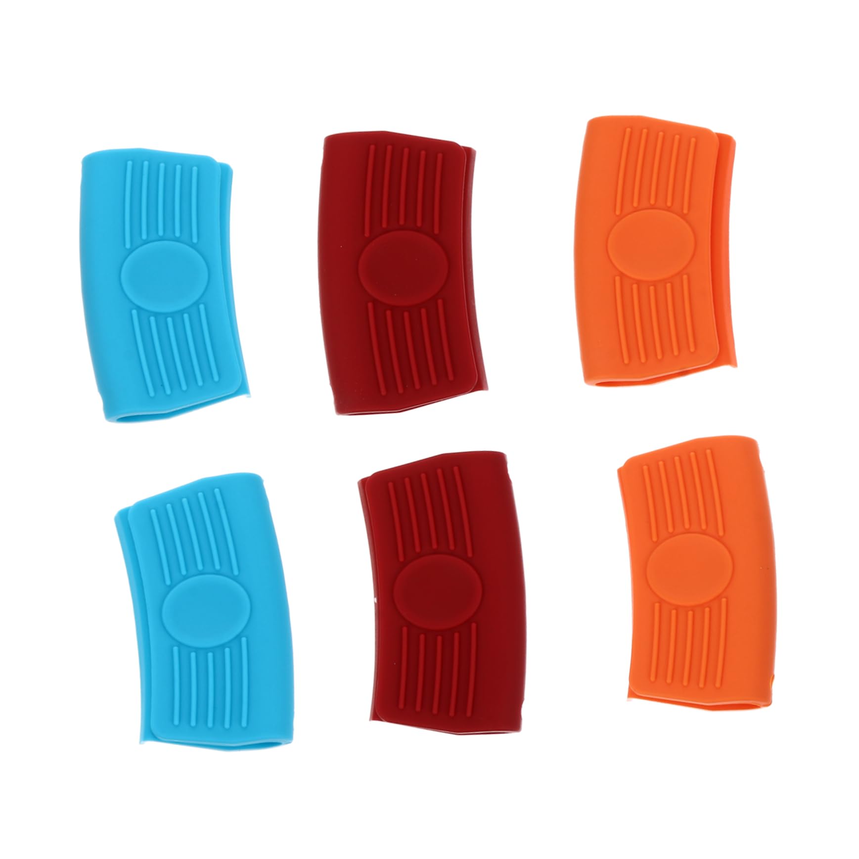 3 Pairs Silicone Pot Handle Grips - Heat Resistant Cooking Accessories for Hot Pots & Pans - Secure Non-Slip Grip for Safer Cooking - Perfect for Kitchen, Camping & Outdoor Cooking