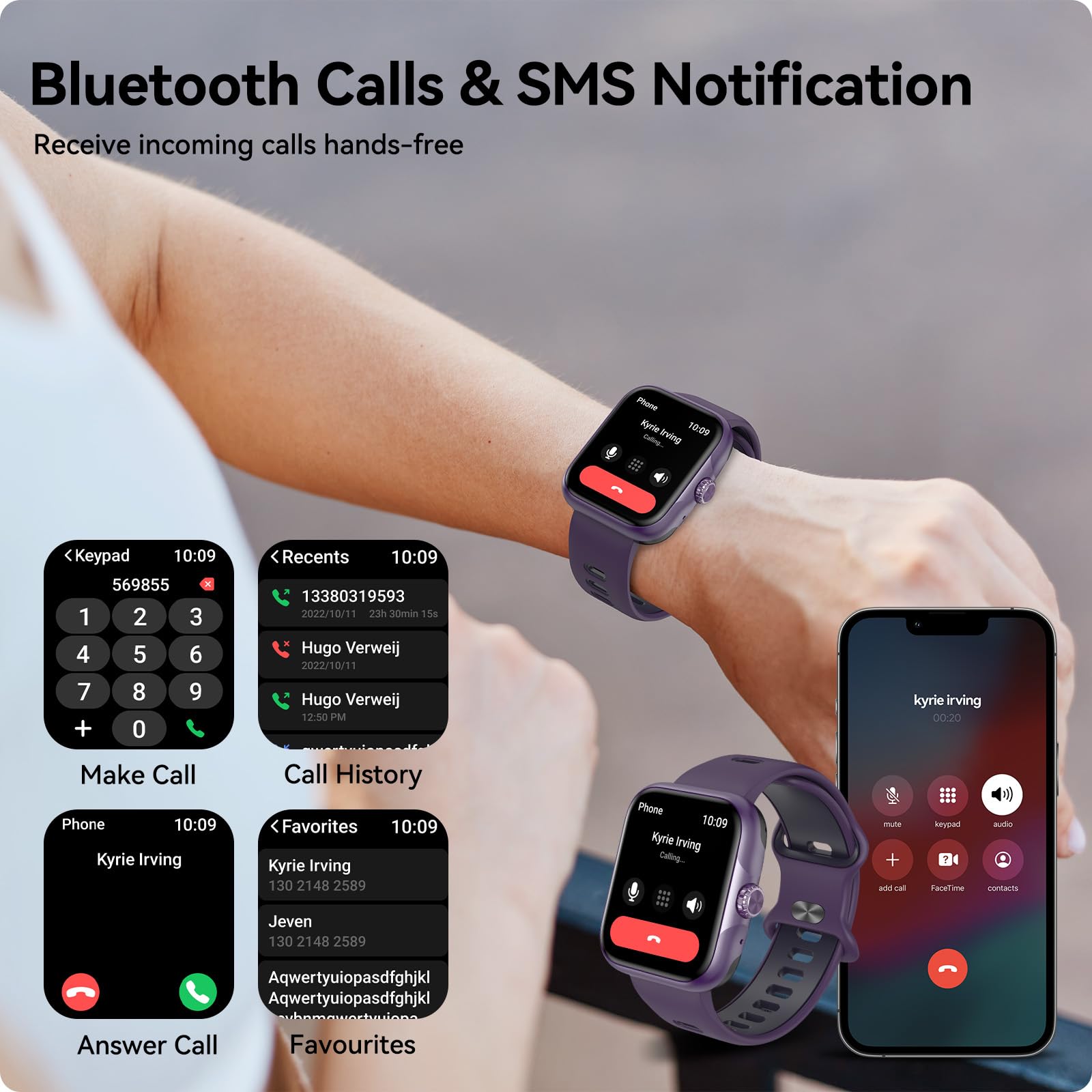 Anyloop Fitness Tracker Smart Watch for Men & Women - 1.78