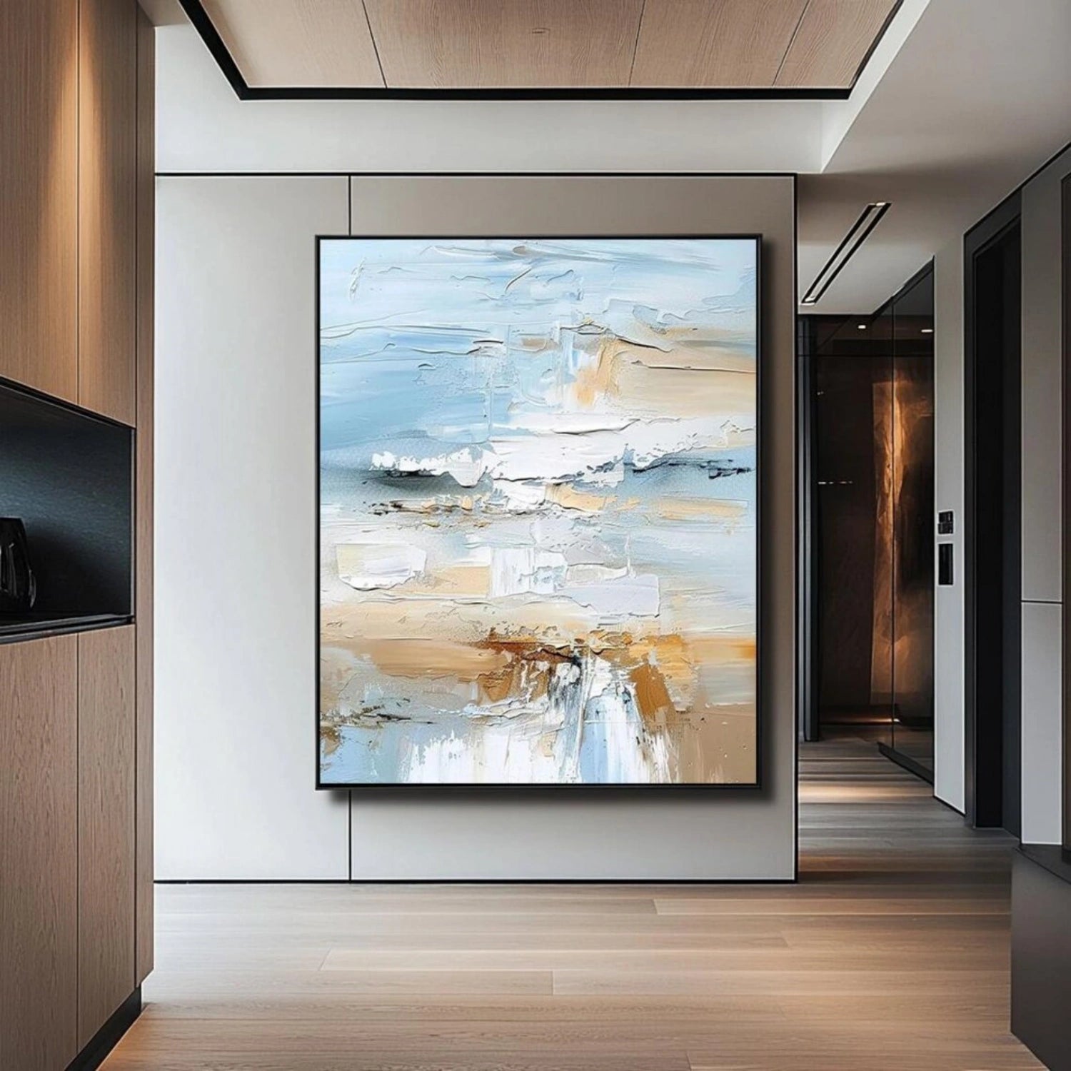 Abstract Painting #AB 457 - Modern Wall Art for Living Room, Bedroom & Office Decor - Handmade Canvas Artwork for Home & Office Interior Design