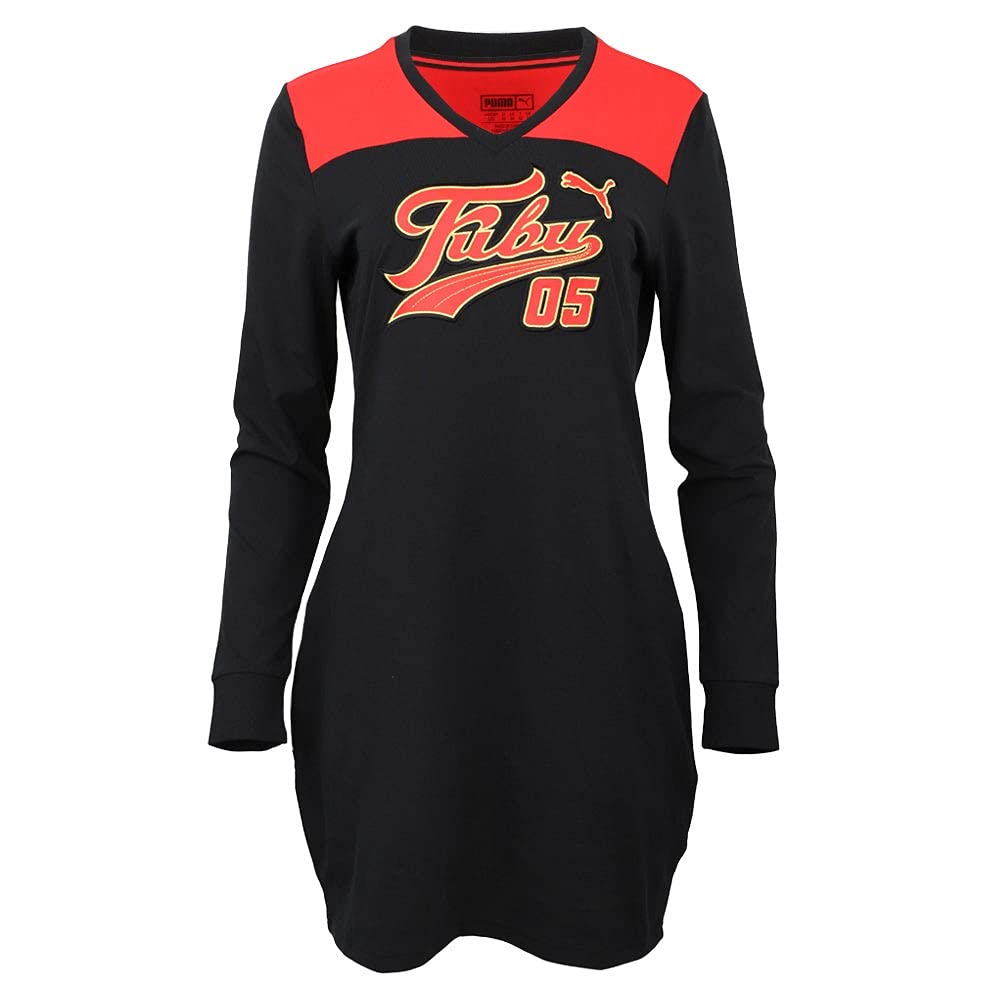 PUMA Women's Fubu Casual T-Shirt Dress - Black | Comfortable & Stylish for Everyday Wear, Work, and Weekend Outings