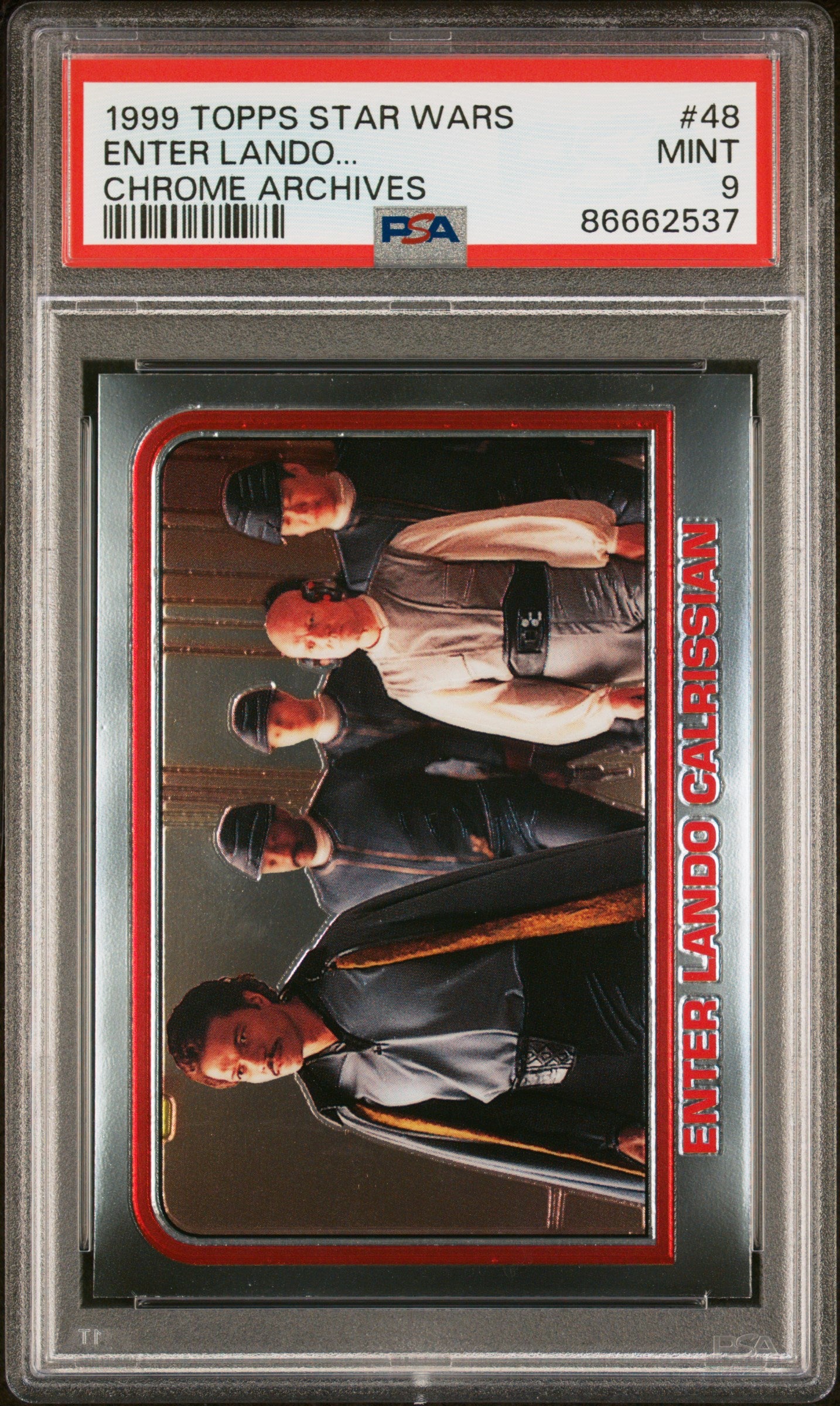 1999 Topps Chrome Star Wars Chrome Archives #48 Lando Calrissian PSA 9 Mint Condition - Perfect for Collectors, Display, and Investment