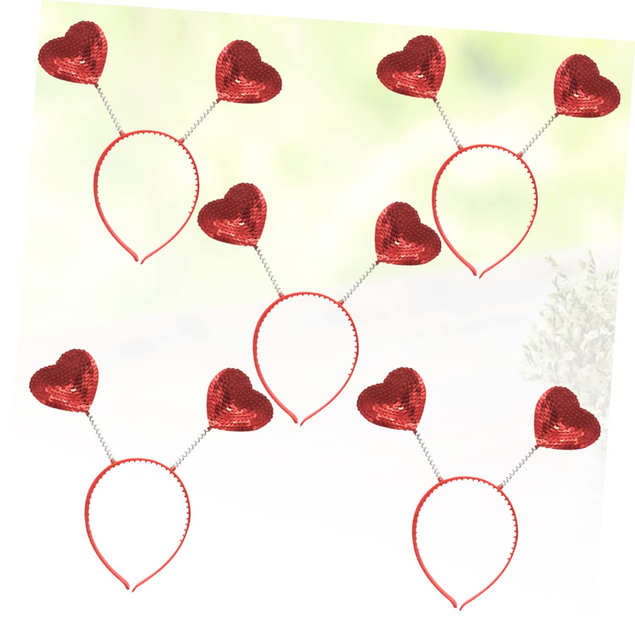 Beavorty 3-Pack Sequin Hair Hoop Headbands for Women - Fashionable Hair Accessories for Valentine's Day, Parties & Special Occasions (5pcs x 3 Sets) - Perfect for Weddings, Date Nights & Festive Celebrations