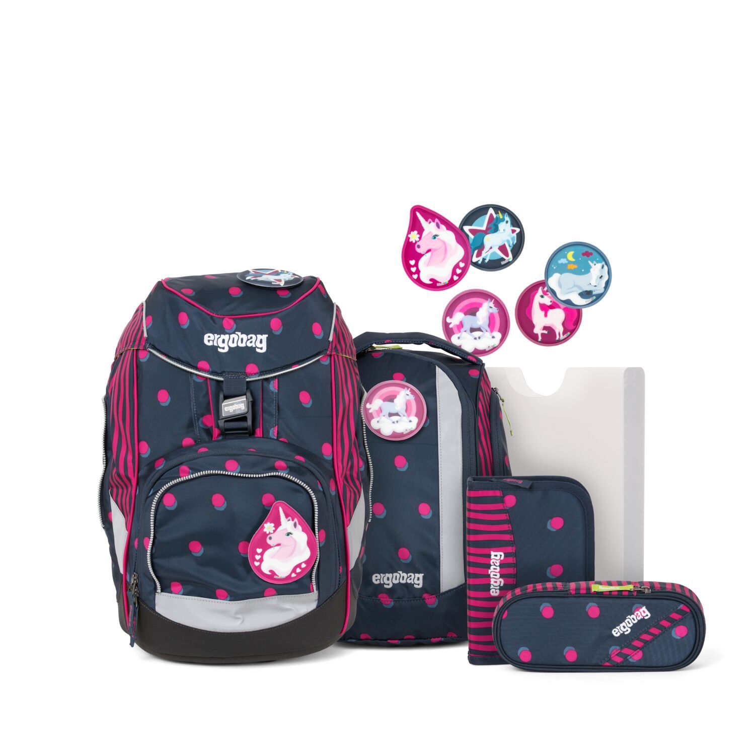 Ergobag Pack School Backpack 6-Piece Set with Shoobi DooBear Design - Perfect for Kids' School, Travel & Daily Use
