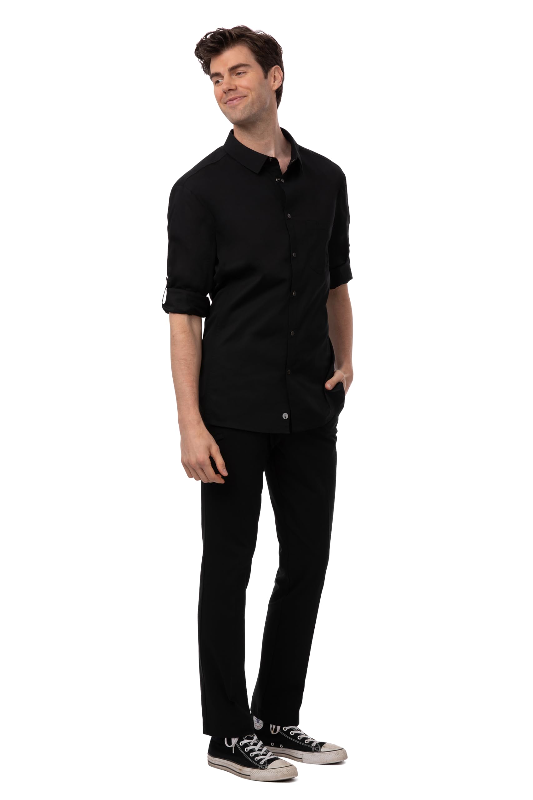 Chef Works Men's Seville Breathable Mesh Panel Work Shirt - Professional Kitchen Uniform for Chefs & Restaurant Staff