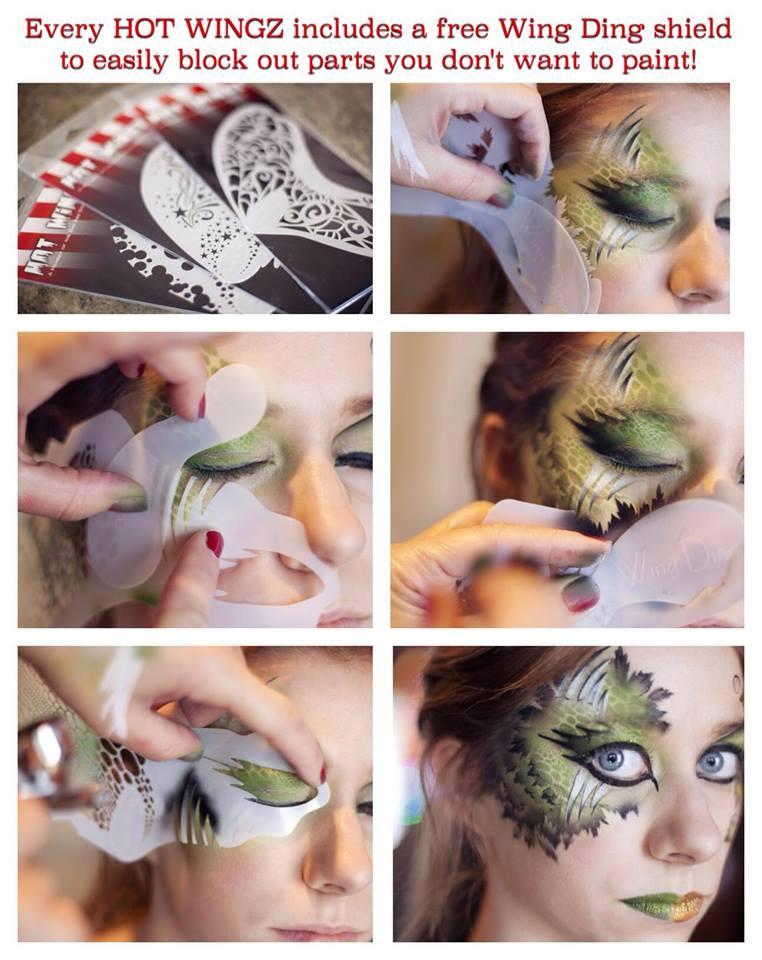 Reptilian HW8008 Hot Wingz Stencil for Airbrush & Spray Painting - Perfect for Automotive, Motorcycle & DIY Art Projects