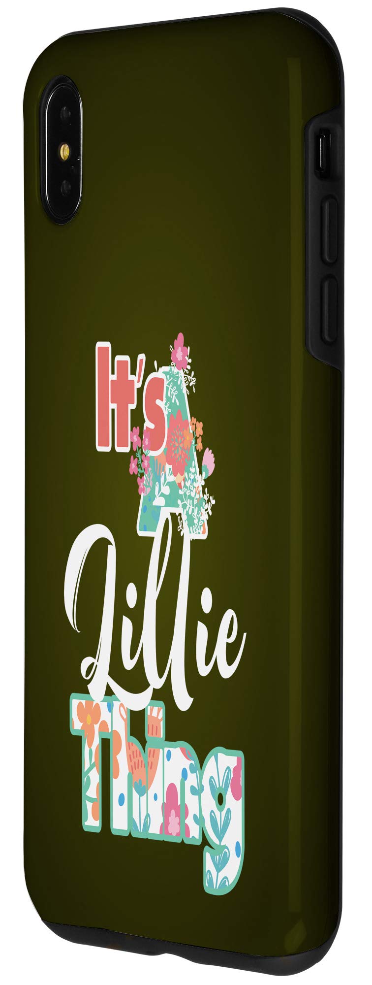 iPhone XS Max Case - Lillie Thing Funny Women's Name Phone Cover | Cute Protective Case for Girls & Women | Perfect Gift for Birthday, Christmas & Daily Use