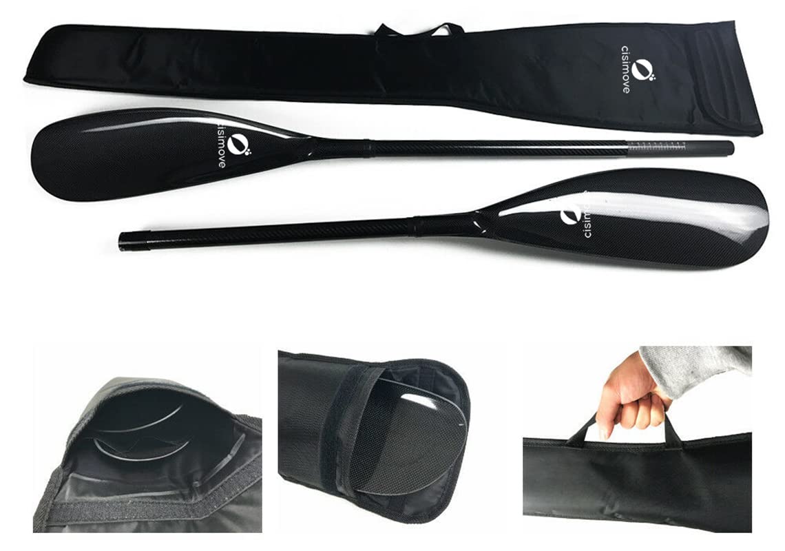 Premium Lightweight Carbon Fiber Kayak Paddle - 2-Piece Wing Blade Design with 10cm Adjustable Oval Shaft (215-225cm) | Ideal for Touring, Whitewater & Recreational Kayaking | CISI SPORT Performance Paddle