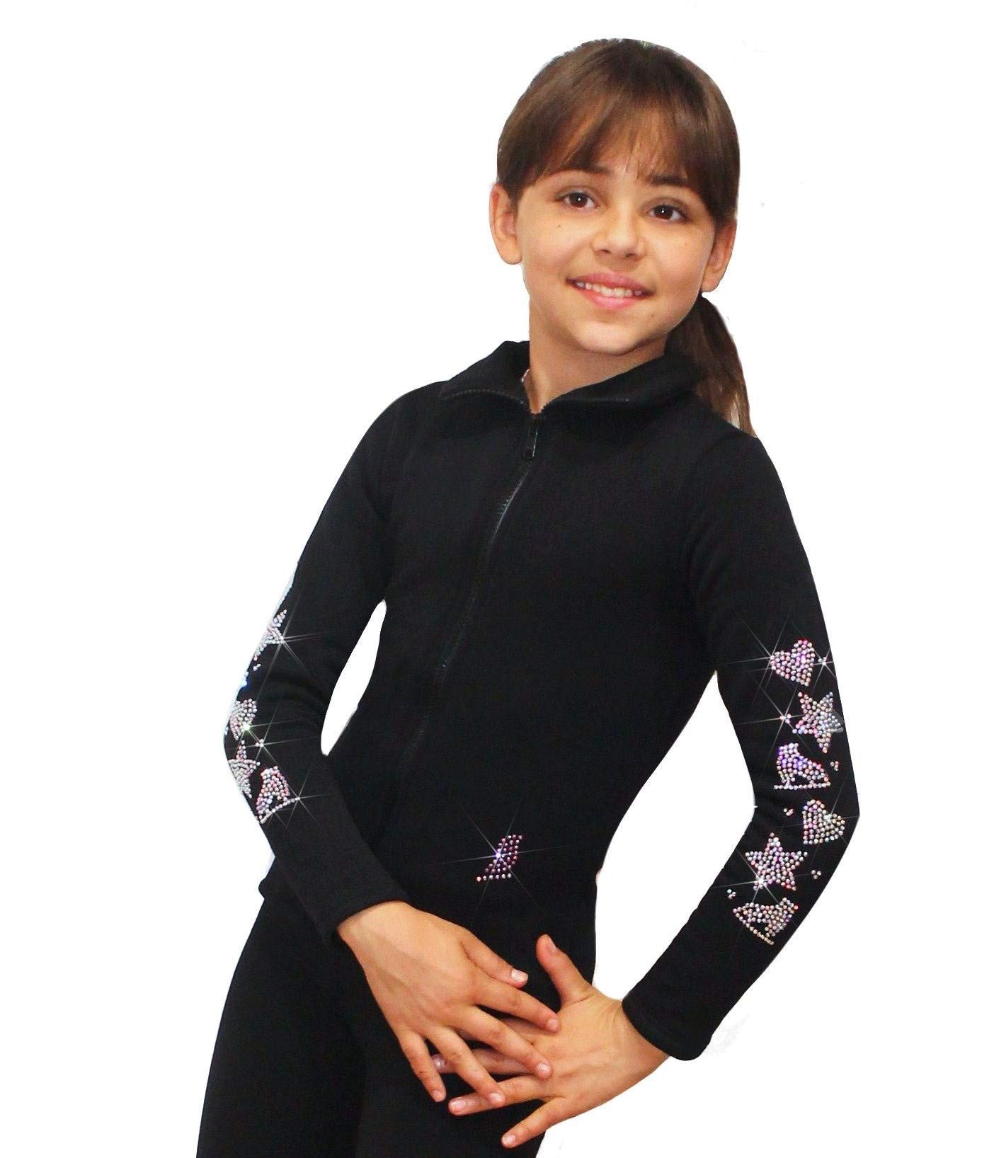 Polartec Ice Skating Jacket for Men & Women - Warm Winter Ice Fire Design - Waterproof Windproof Ski Jacket for Ice Skating, Hockey & Outdoor Winter Sports