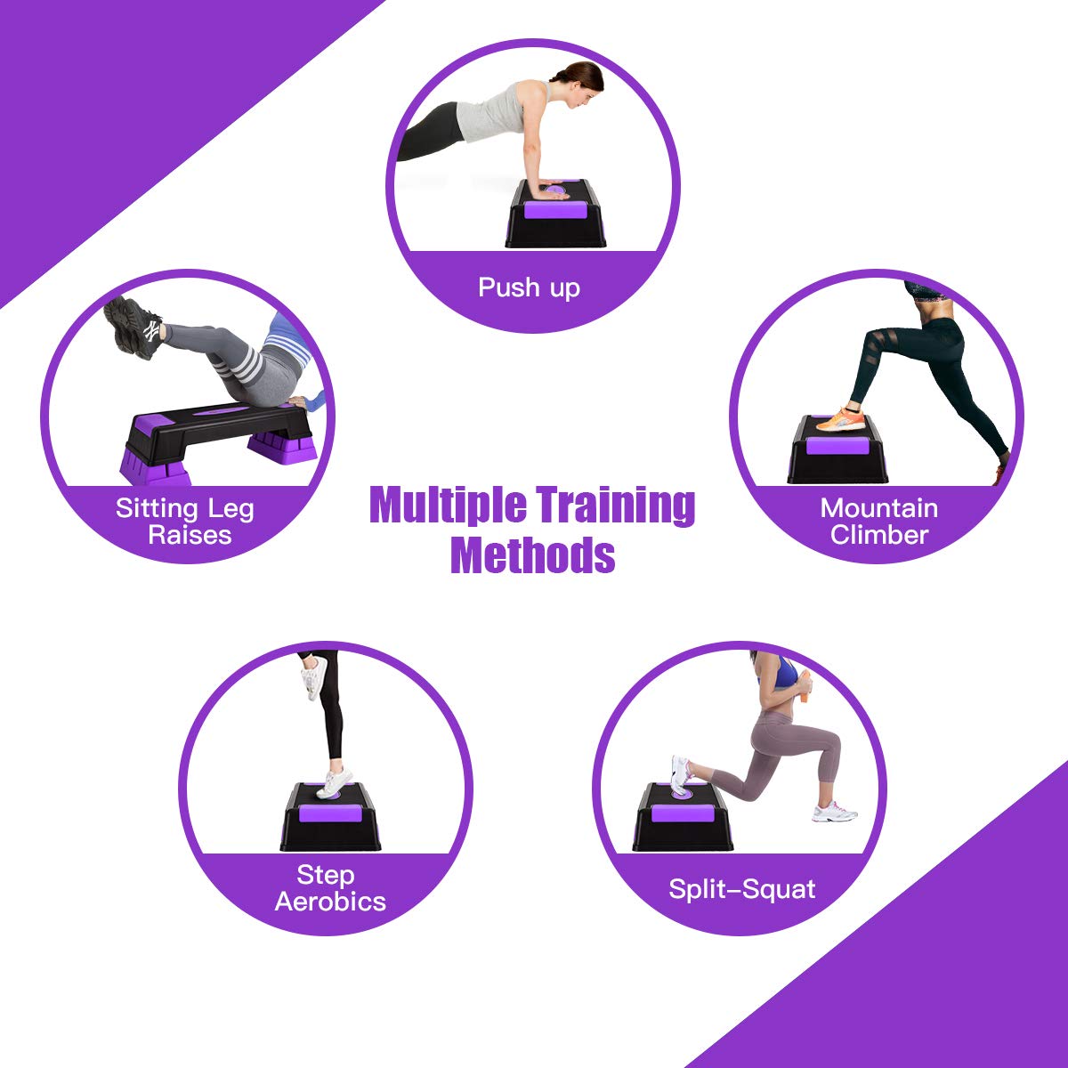 Aerobic Step Platform with Adjustable Risers (5