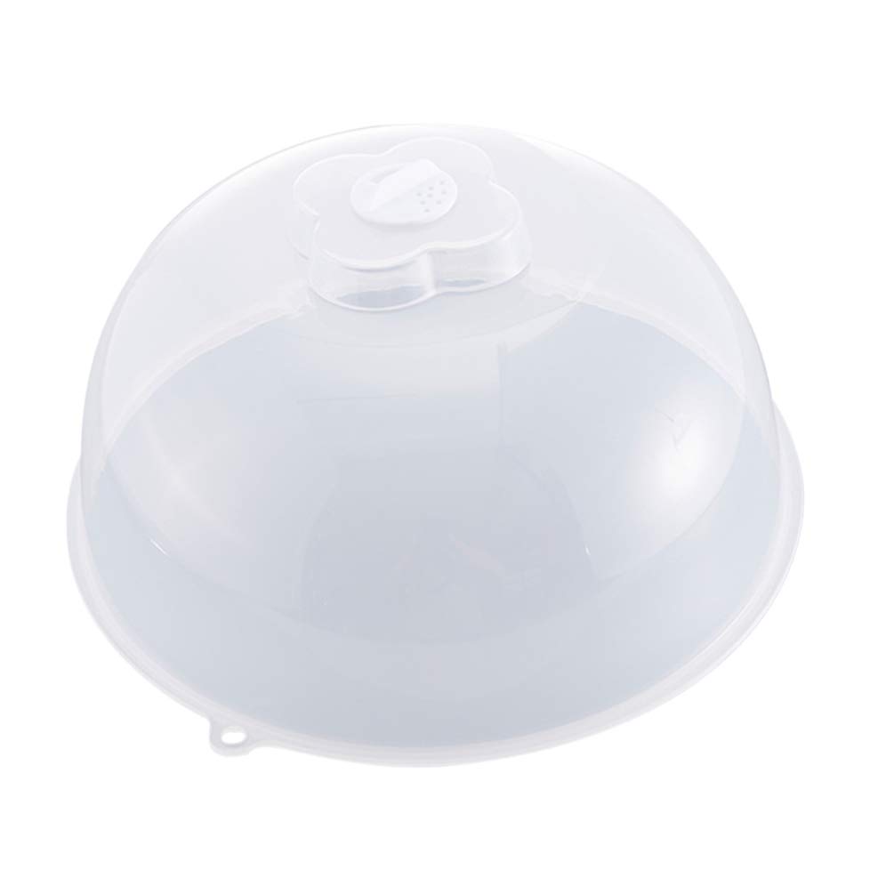 Luxshiny 29cm Transparent Plastic Food Dome Cover - Microwave Safe Splatter Guard, Round Plate Cover for Kitchen, Dining & Outdoor Picnics - BPA-Free & Dishwasher Safe