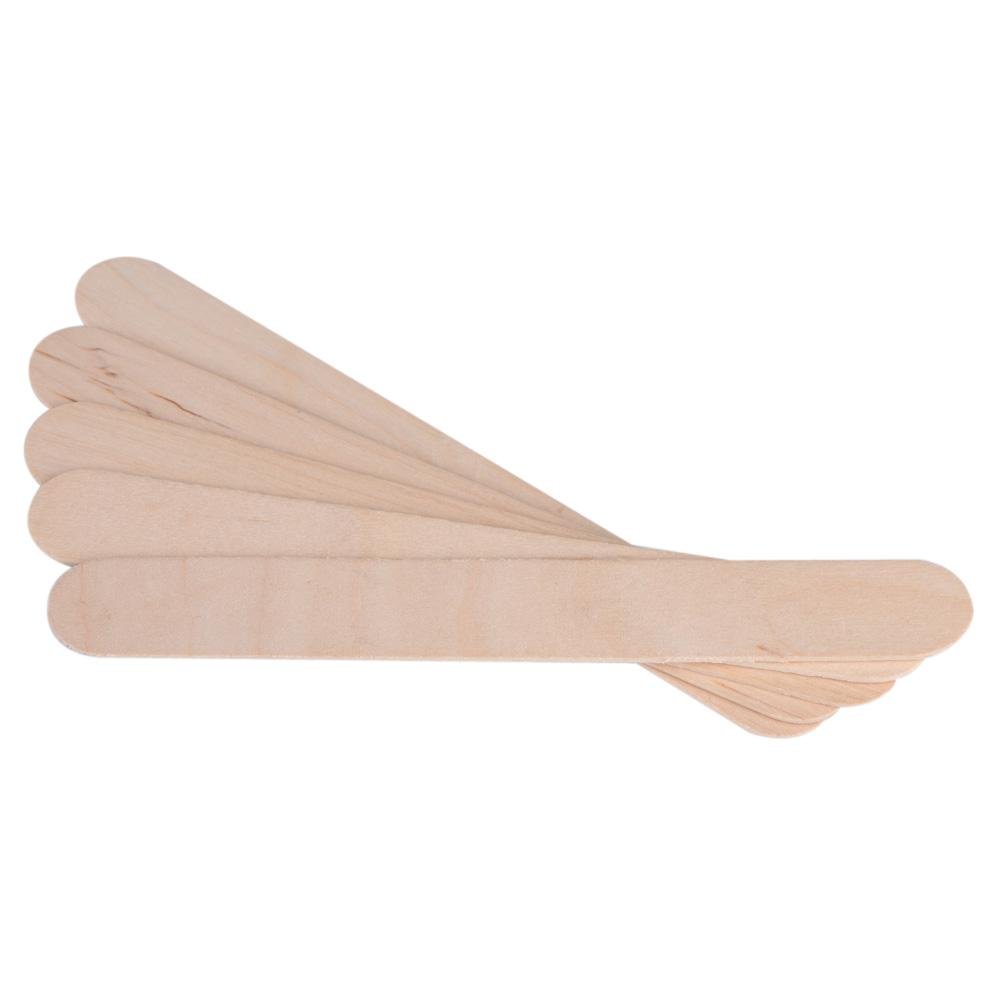 100Pcs Disposable Wooden Waxing Sticks - Wax Spatula Applicator & Tongue Depressor for Hair Removal, DIY Crafts, and Medical Use - Perfect for Salons, Spas, and Home Waxing Kits