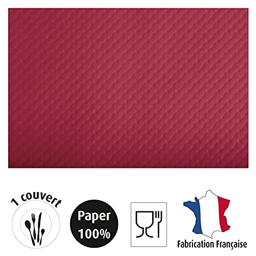 Eco-Friendly Paper Table Mat Set - Bordeaux Wine Theme - Perfect for Dinner Parties, Weddings & Home Decor