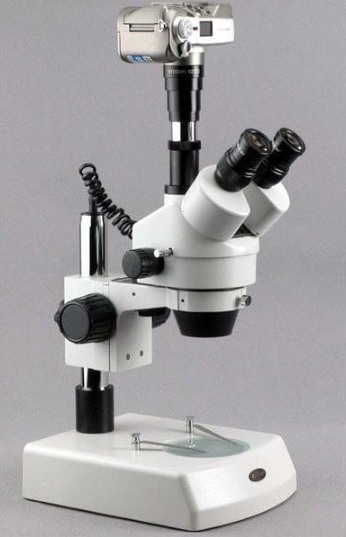 Amscope SM 2TX 3.5X-45X Trinocular Stereo Zoom Microscope with Dual Halogen Lights | Professional Lab & Jewelry Inspection | Ideal for Research, Education & Hobbyists