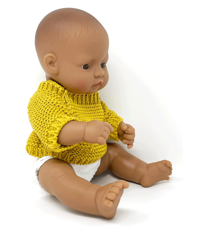 Miniland 32cm Doll Clothes Set - Yellow Jumper & Bloomer Outfit for American Girl Dolls | Perfect for Dress-Up, Pretend Play & Collecting