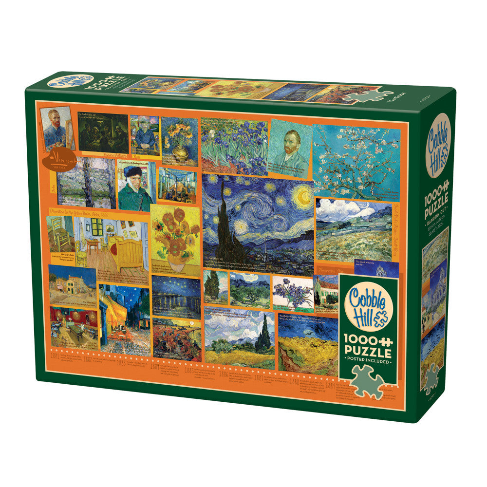 Van Gogh 1000 Piece Jigsaw Puzzle by Cobble Hill - Includes Reference Poster - Perfect for Family Game Nights & Art Lovers