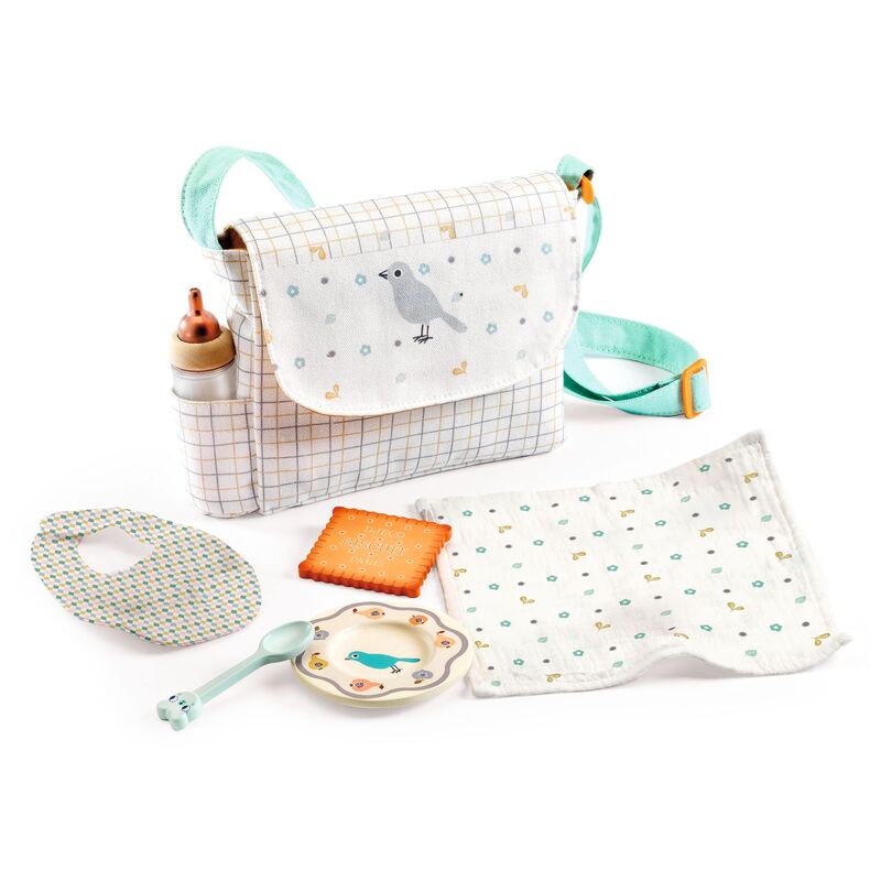 Djeco Baby Doll Mealtime Set - Pretend Play Food & Feeding Accessories for Toddlers - Perfect for Role Play, Tea Parties & Early Childhood Development