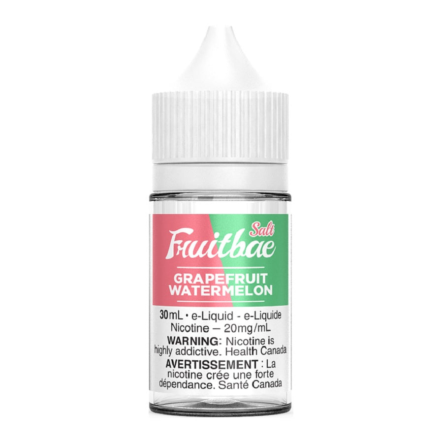 Fruitbae Salt E-Liquid - Grapefruit Watermelon Flavor 30ml | Refillable Vape Juice for Pod Systems | Perfect for On-the-Go Vaping & All-Day Use