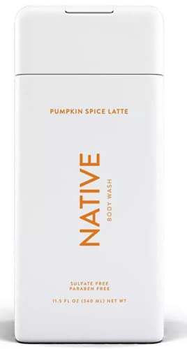 **Natural Sulfate-Free Body Wash - Pumpkin Spice Latte Scented Native Body Wash for Sensitive Skin (2 Pack) | Hydrating & Gentle for Daily Shower & Spa Relaxation**