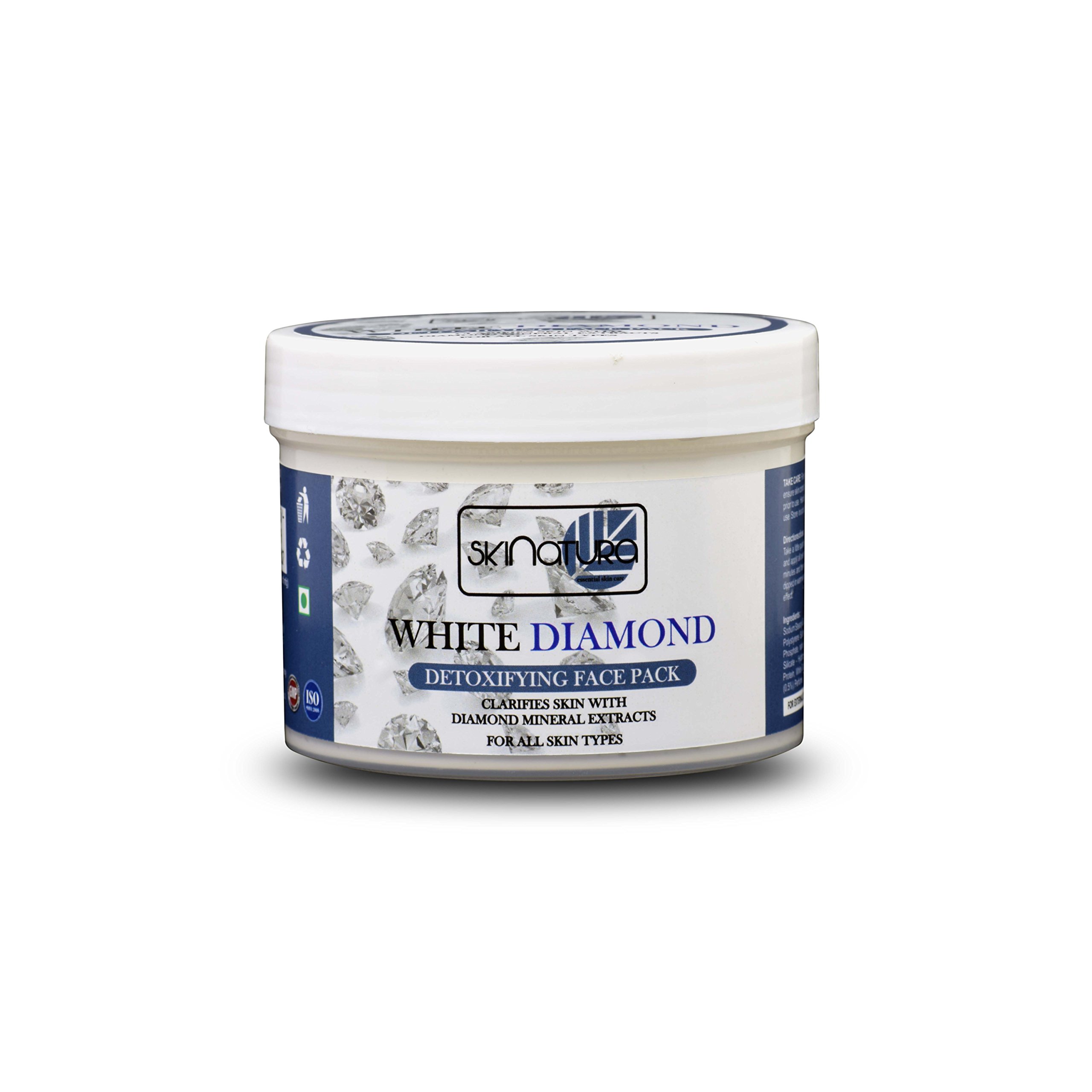 Skinatura White Diamond Detoxifying Face Mask - 400g Deep Cleansing Facial Treatment for Glowing Skin | Perfect for Spa Nights & Pre-Makeup Prep