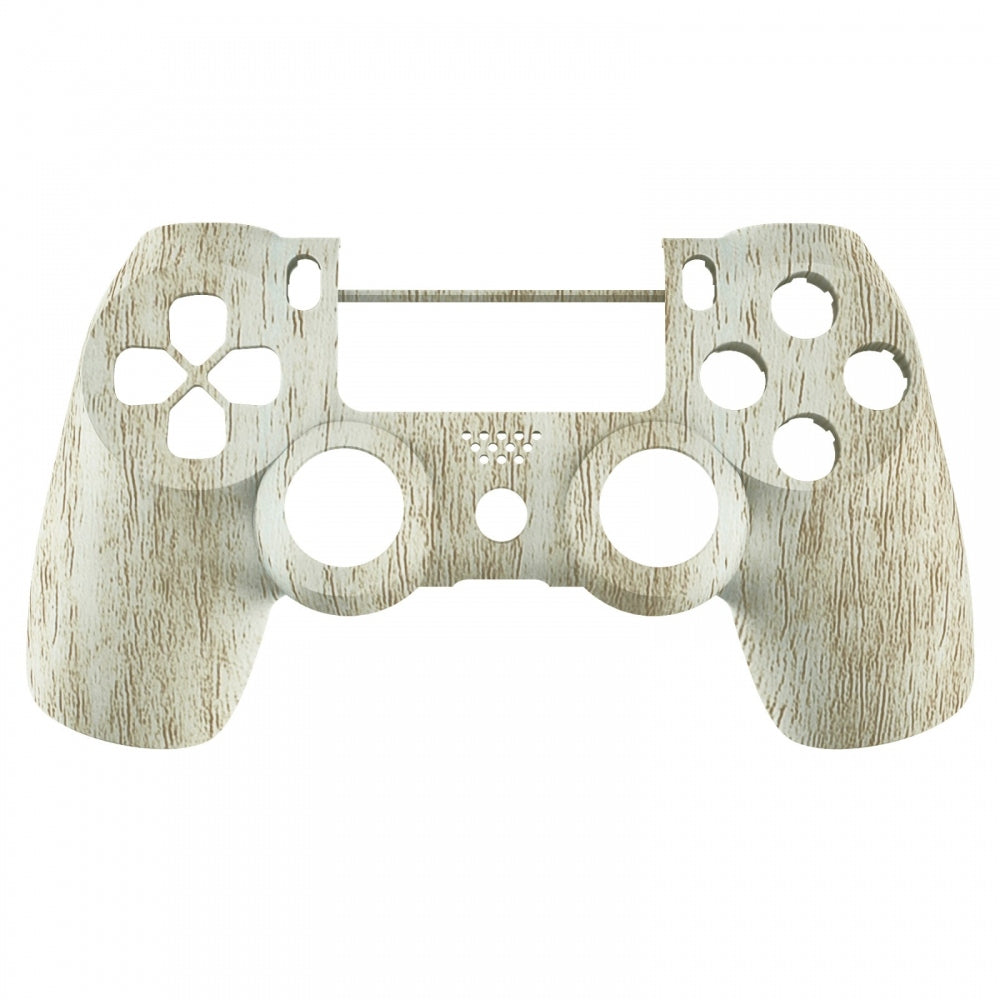 eXtremeRate Wood Grain Front Housing Shell Replacement for PS4 Slim Pro Controller (CUH-ZCT2 JDM-040/050/055) - Durable Custom Cover for Gaming Enthusiasts | Perfect for Controller Modding & Personalization