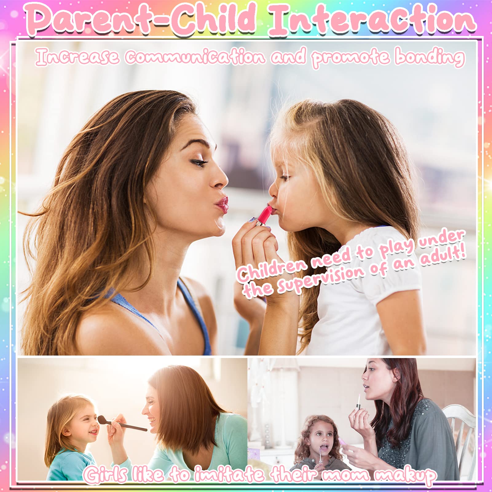 STAY GENT Pretend Makeup Set for Girls Ages 3-8 | 20-Piece Kids Makeup Toy with Unicorn Vanity Case | Perfect Birthday & Christmas Gift for Girls | Role Play & Dress-Up Fun