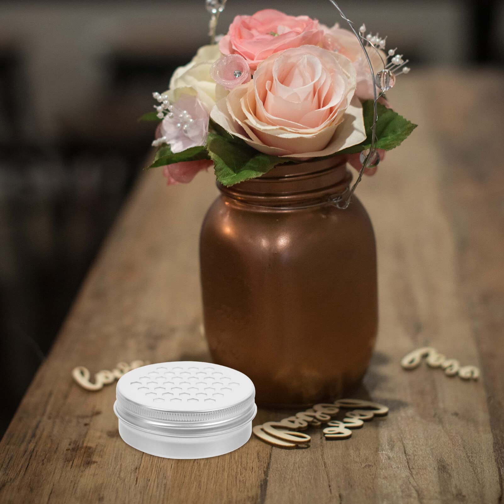 POPETPOP 10pcs 60ml Aluminum Essential Oil Diffuser Tins - Empty Aromatherapy Storage Containers with Hollow Lids, Round Travel Jars for DIY Air Fresheners, Candles & Sample Storage | Perfect for Home, Office & On-the-Go Use