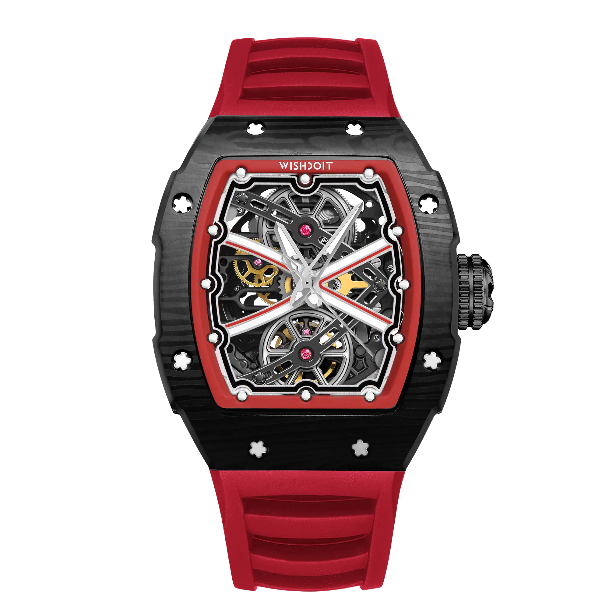 Skeleton Mechanical Luminous Watch for Men - Glow in The Dark Stainless Steel Automatic Wristwatch - Perfect for Night Running, Outdoor Adventures & Formal Occasions