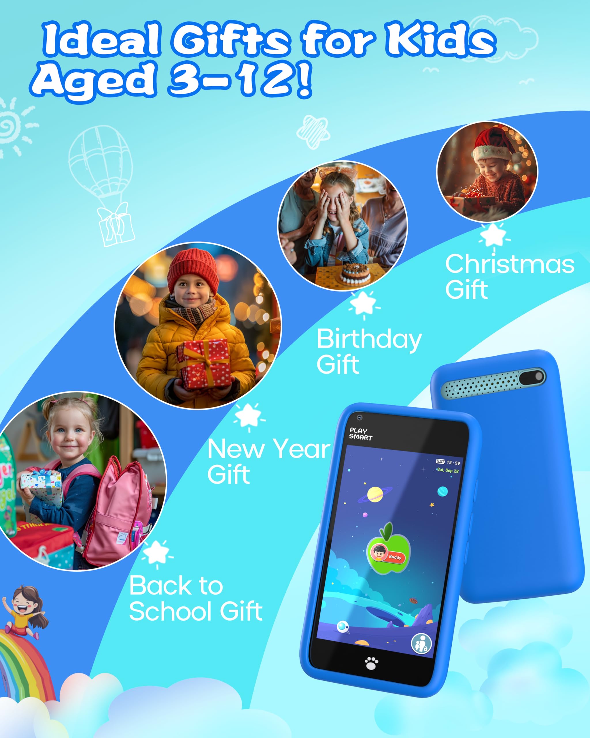 Smart Learning Phone for Kids 3-9 Years - 3.97