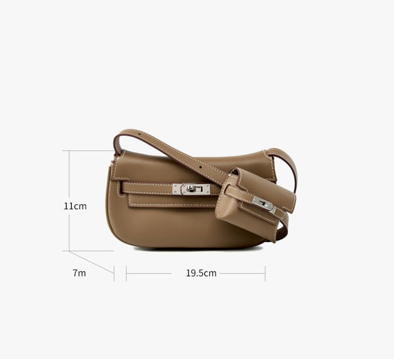 Mini Saddle Crossbody Bag for Women - Small Leather Shoulder Purse with Adjustable Strap - Perfect for Travel, Shopping & Everyday Use