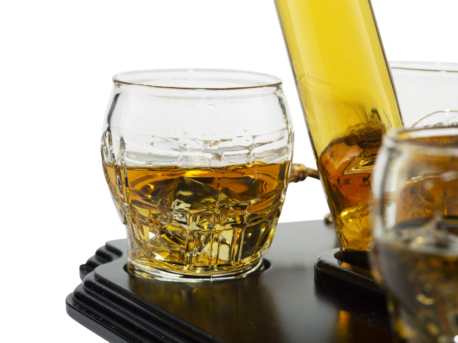 Premium Ice Hockey Whiskey Decanter Set with 4 Helmet-Shaped Glasses – 750ml Crystal Decanter & 8oz Whiskey Tumblers – Perfect Gift for Hockey Fans, Whiskey Lovers & Sports Enthusiasts – Great for Game Nights, Man Cave Decor & Father's Day Gifts by The Wine Savant