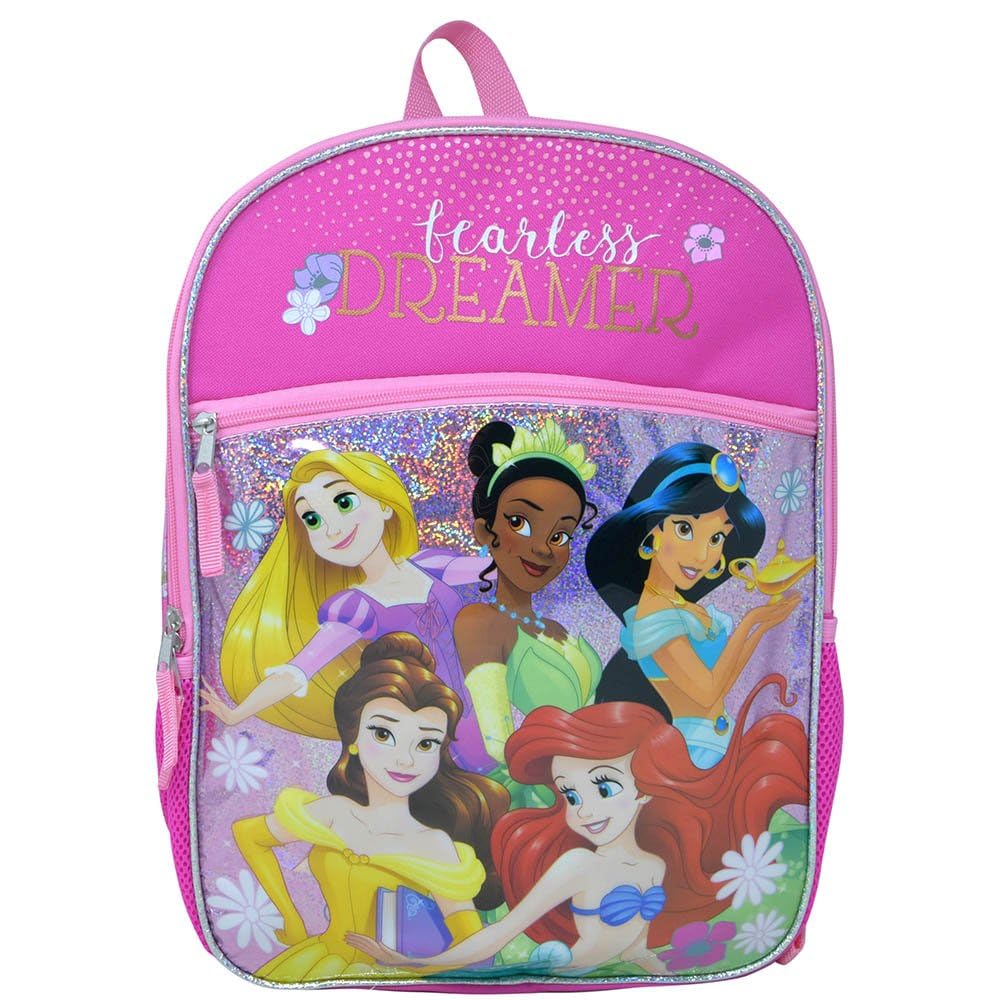 Disney Girls' Pink Large Backpack for School, Travel & Everyday Use - Cute Durable Kids Bookbag with Mickey Mouse Design