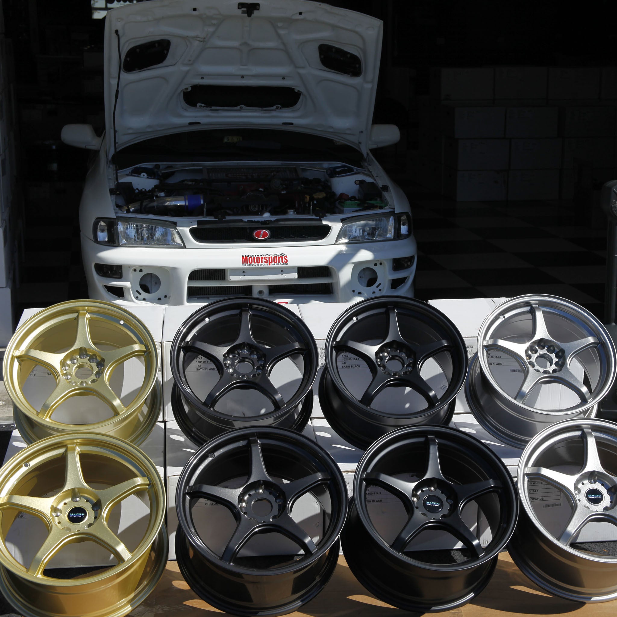 Mach V Awesome Wheel 17x9 - High Performance Alloy Rims for Sports Cars & Tuner Vehicles - Perfect for Racing, Street Performance & Car Upgrades