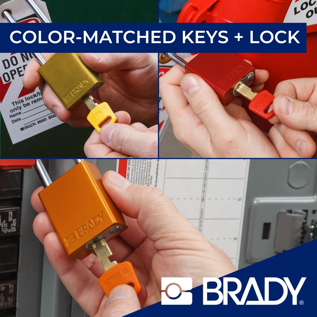 Brady SafeKey Aluminum Lockout Padlock - 1.5