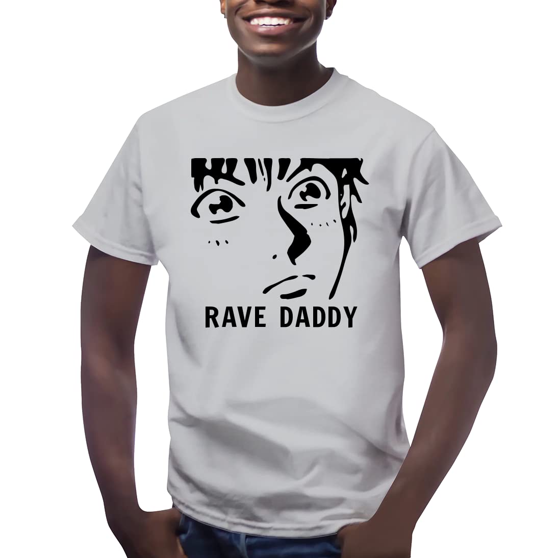 Rave Daddy Anime Graphic Men's Short Sleeve T-Shirt - Cool Casual Streetwear for Anime Fans & Festival Goers