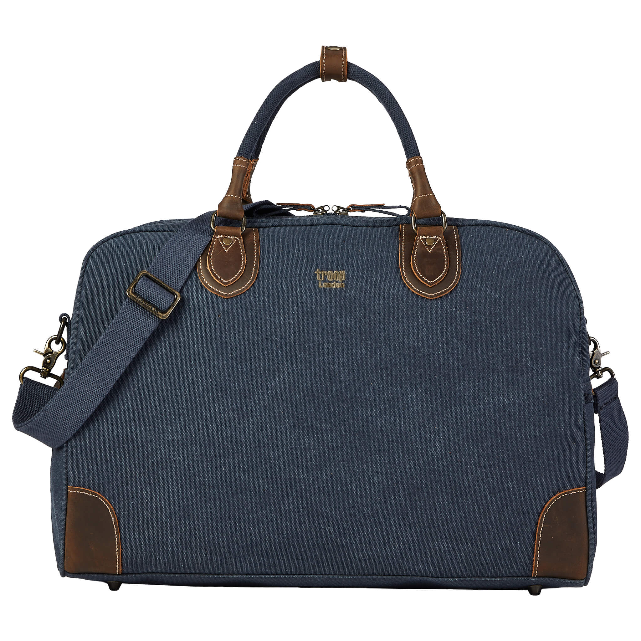 TRP0263 Troop London Classic Canvas Holdall - Large Durable Travel Duffel Bag for Gym, Weekend Trips & Outdoor Adventures