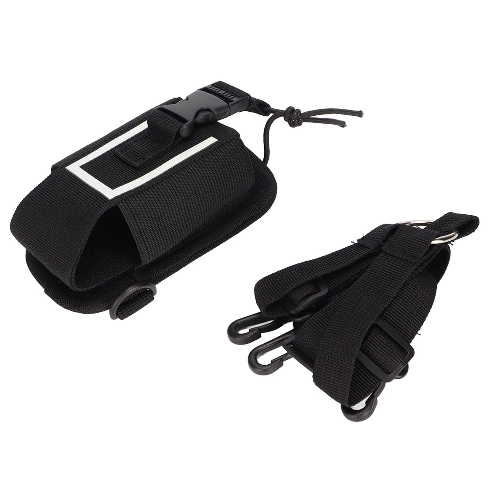 Black Nylon Radio Case with Clip - Adjustable Multi-Function Radio Holder Bag for Firefighters, Security Guards & Emergency Responders - Perfect for Walkie-Talkie, Two-Way Radios & Communication Devices on Duty