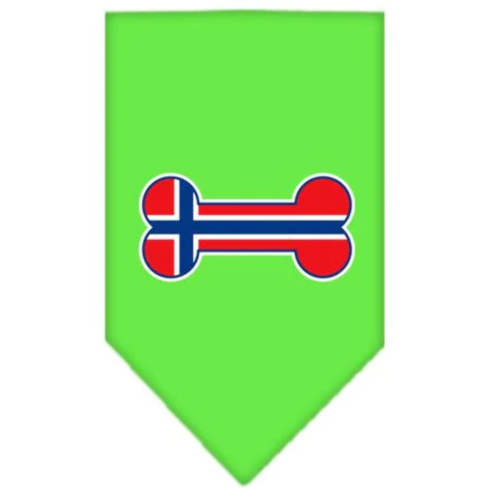 Bone Shaped Norway Flag Pet Bandana for Dogs - Light Pink Small Dog Scarf | Perfect for Pet Costumes, National Day Celebrations & Photo Shoots