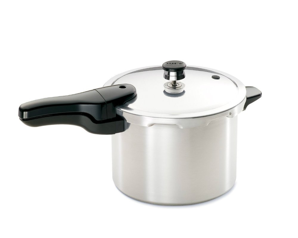 Presto 01264 6 Quart Aluminum Pressure Cooker - 6 QT Stainless Steel Pressure Pot for Fast Cooking, Canning & Meal Prep - Perfect for Home Kitchens, Camping & Emergency Preparedness