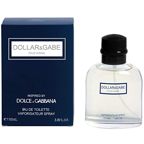 Dollar & Gabe Men's Cologne for Men - Inspired by Dolce & Gabbana Light Blue, 3.4 oz / 100ml Eau De Toilette Spray - Fresh Citrus Aromatic Fragrance for Day & Night Wear, Work, Date & Special Occasions