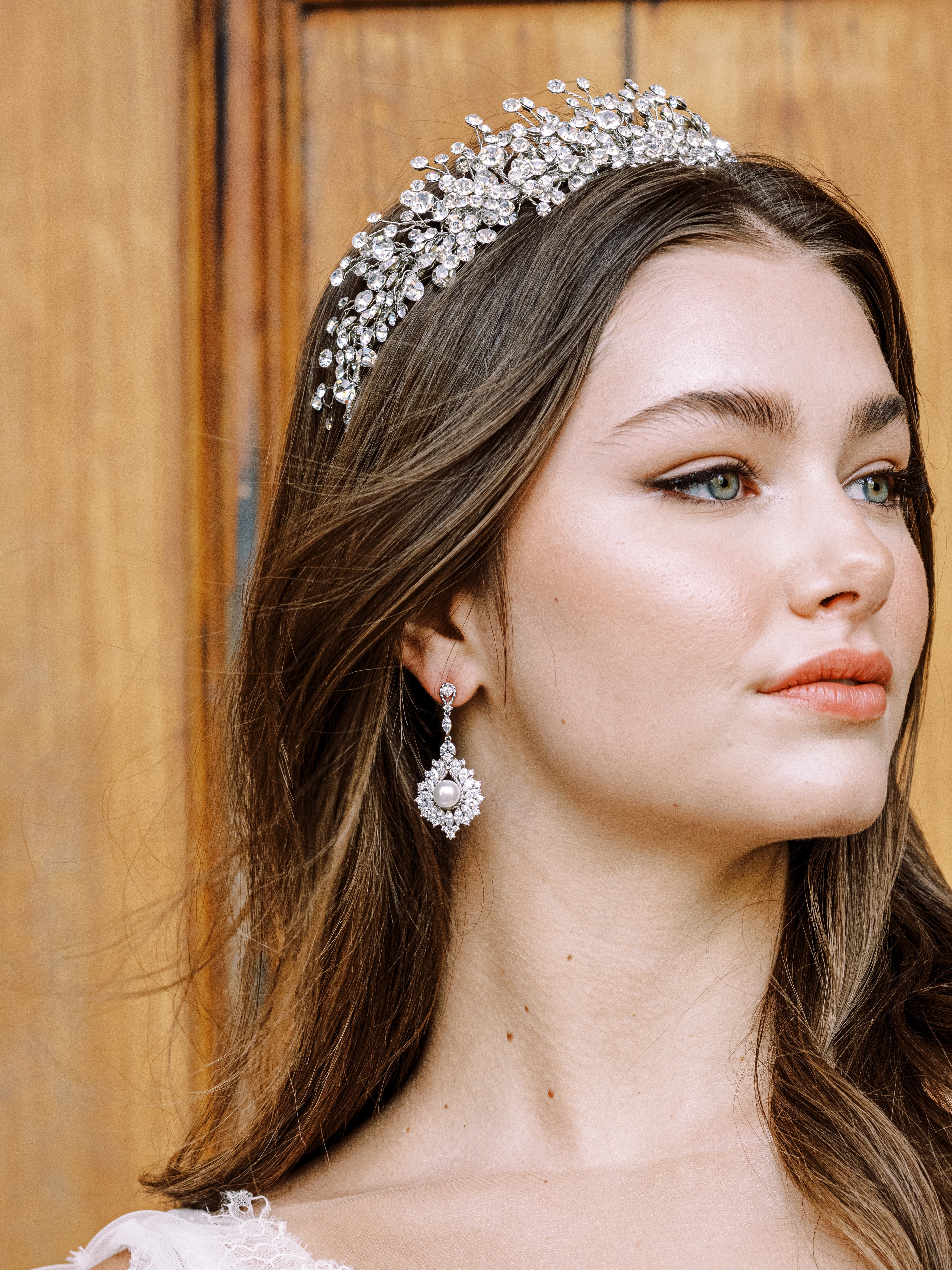 CHARMAINE Austrian Crystal Tiara – Elegant Rhinestone Bridal Crown for Weddings, Prom & Special Occasions