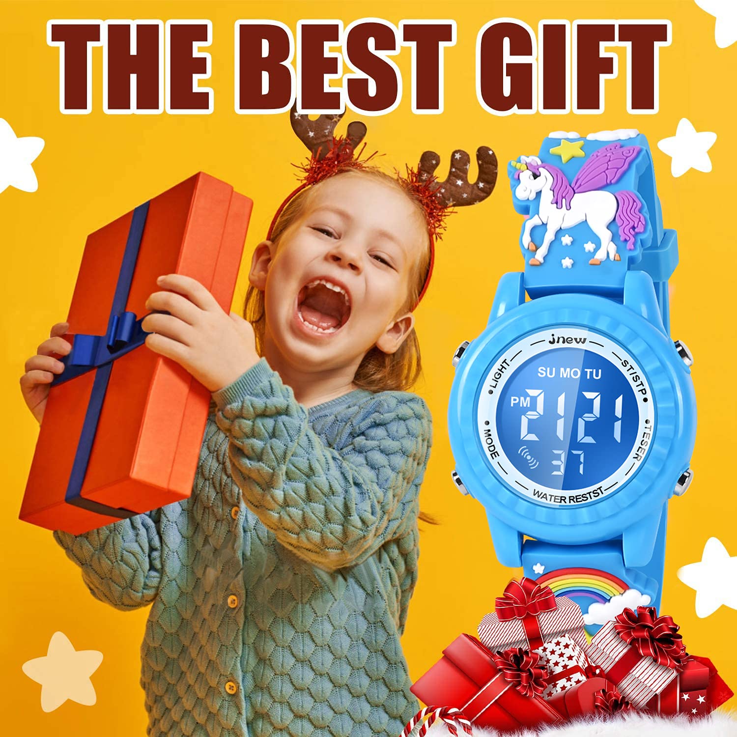 3D Cartoon Kids Watch - Waterproof Alarm Toy Gift for Girls 3-10 | School & Playtime