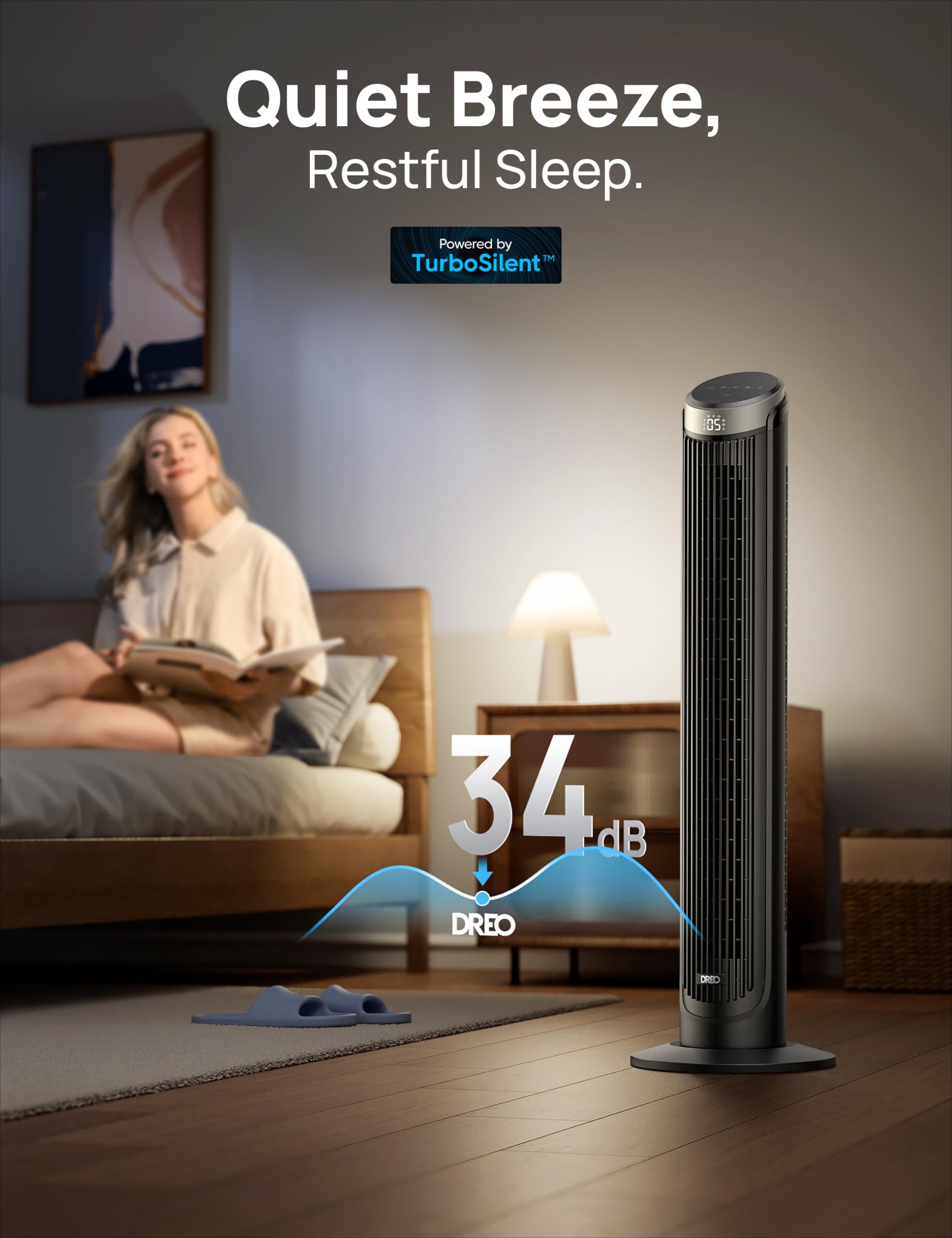 Dreo Smart Tower Fan for Bedroom & Office, 40