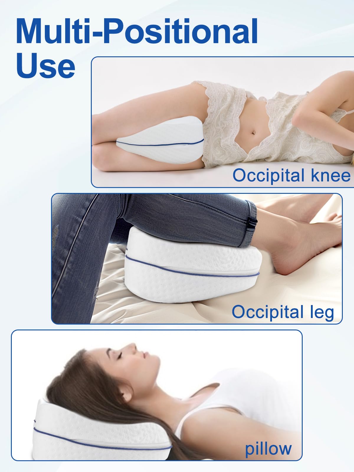 **Memory Foam Leg Pillow for Side Sleepers - Knee Support Pillow for Back, Hip & Joint Pain Relief - Comfortable Sleeping Aid for Leg Numbness & Better Sleep (Ideal for Pregnancy, Post-Surgery & Home Use)**