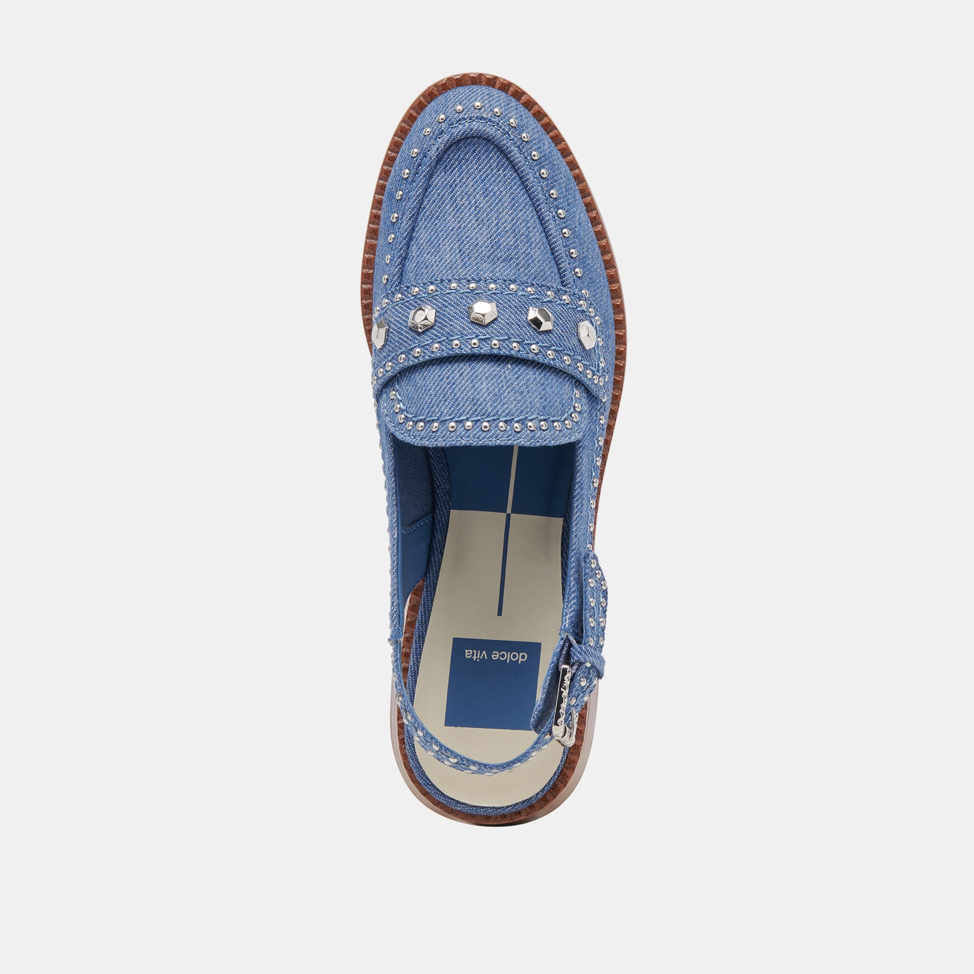 **HARDI Men's Stud Loafers - Blue Denim Casual Shoes for Business & Everyday Wear**