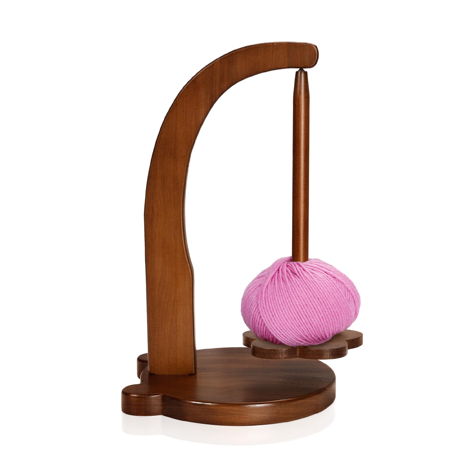 Premium Wooden Yarn Holder for Knitting & Crocheting - Handmade Yarn Ball Spinner Organizer - Perfect Gift for Knitters & Crochet Lovers - Ideal for Home Crafting, DIY Projects & Yarn Storage