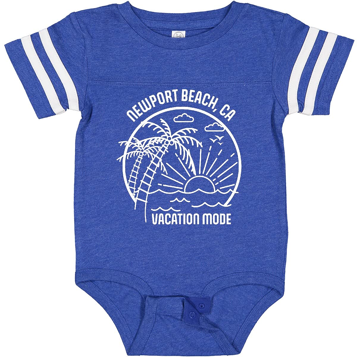 Inktastic Summer Vacation Mode Newport Beach California Baby Bodysuit - Cute Infant Onesie for Beach Trips, Family Vacations & Holiday Gifts