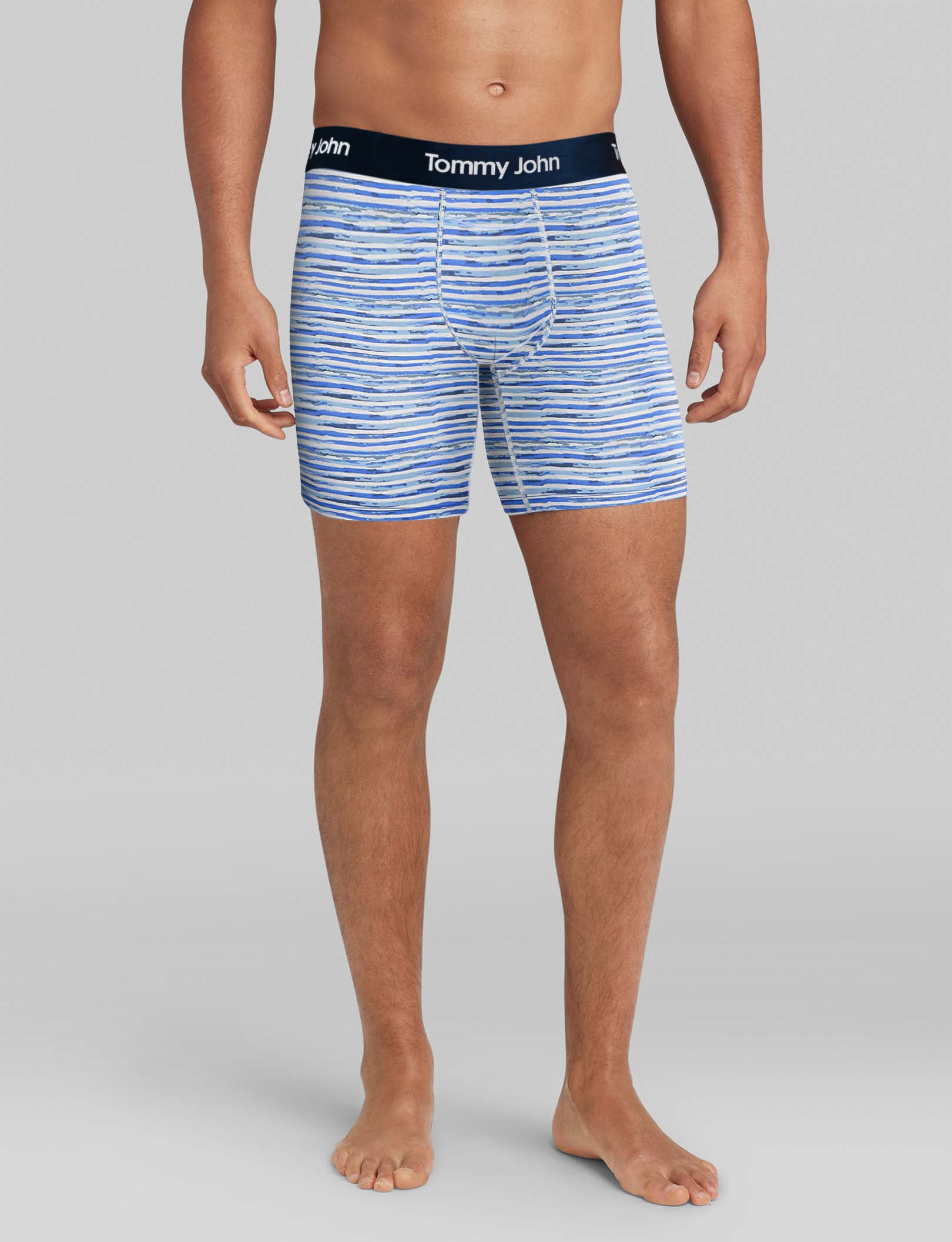 Second Skin Mid-Length Boxer Briefs - 6 Pack | Ultra Soft, Breathable Men's Underwear for All-Day Comfort | Perfect for Workouts, Travel & Everyday Wear