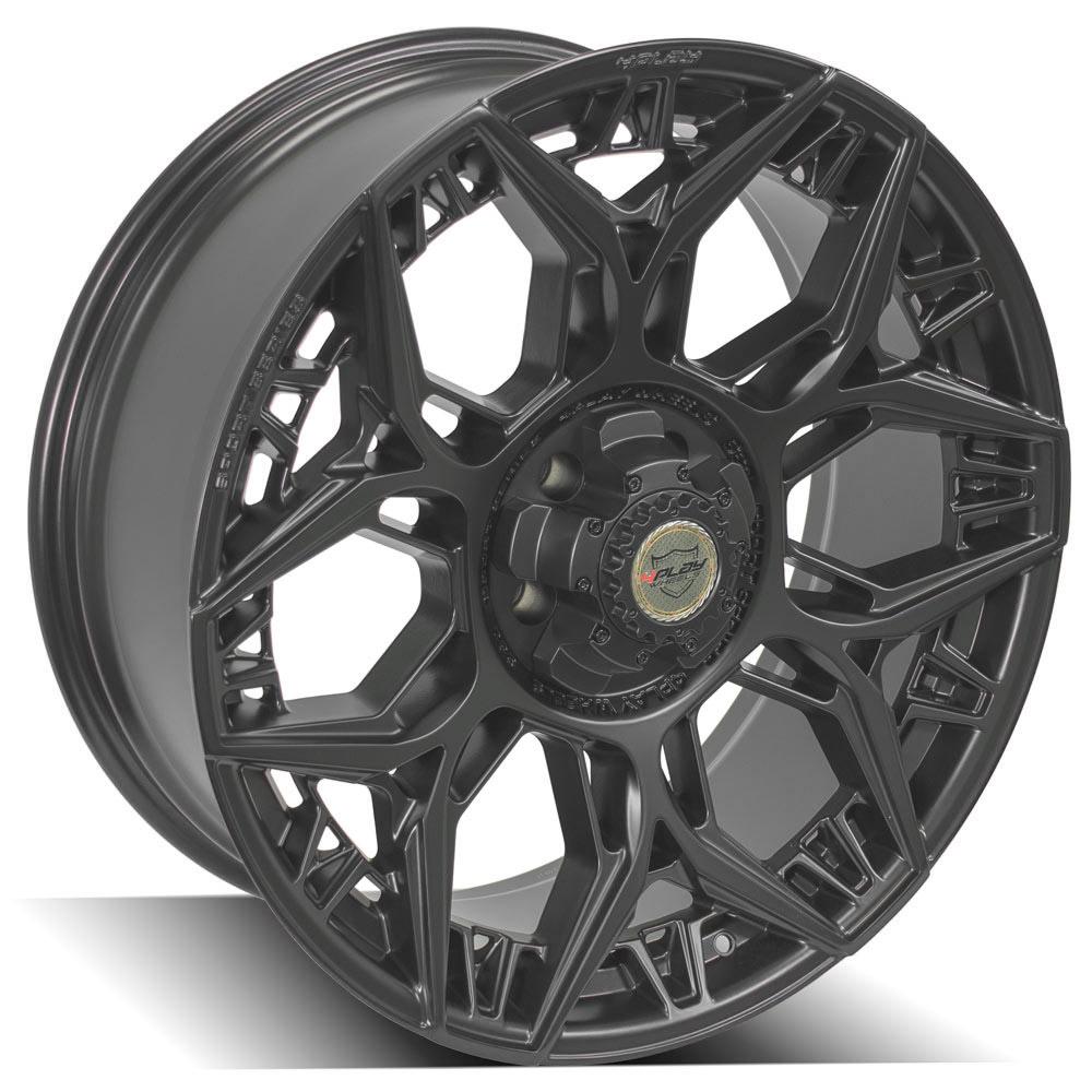4Play Sport Series 4PS60 Satin Black Wheel 22x9.0 0 Offset 5x127/5x139.7mm 87.1mm Hub - Premium Alloy Rims for Trucks & SUVs - Perfect for Off-Roading & Street Performance