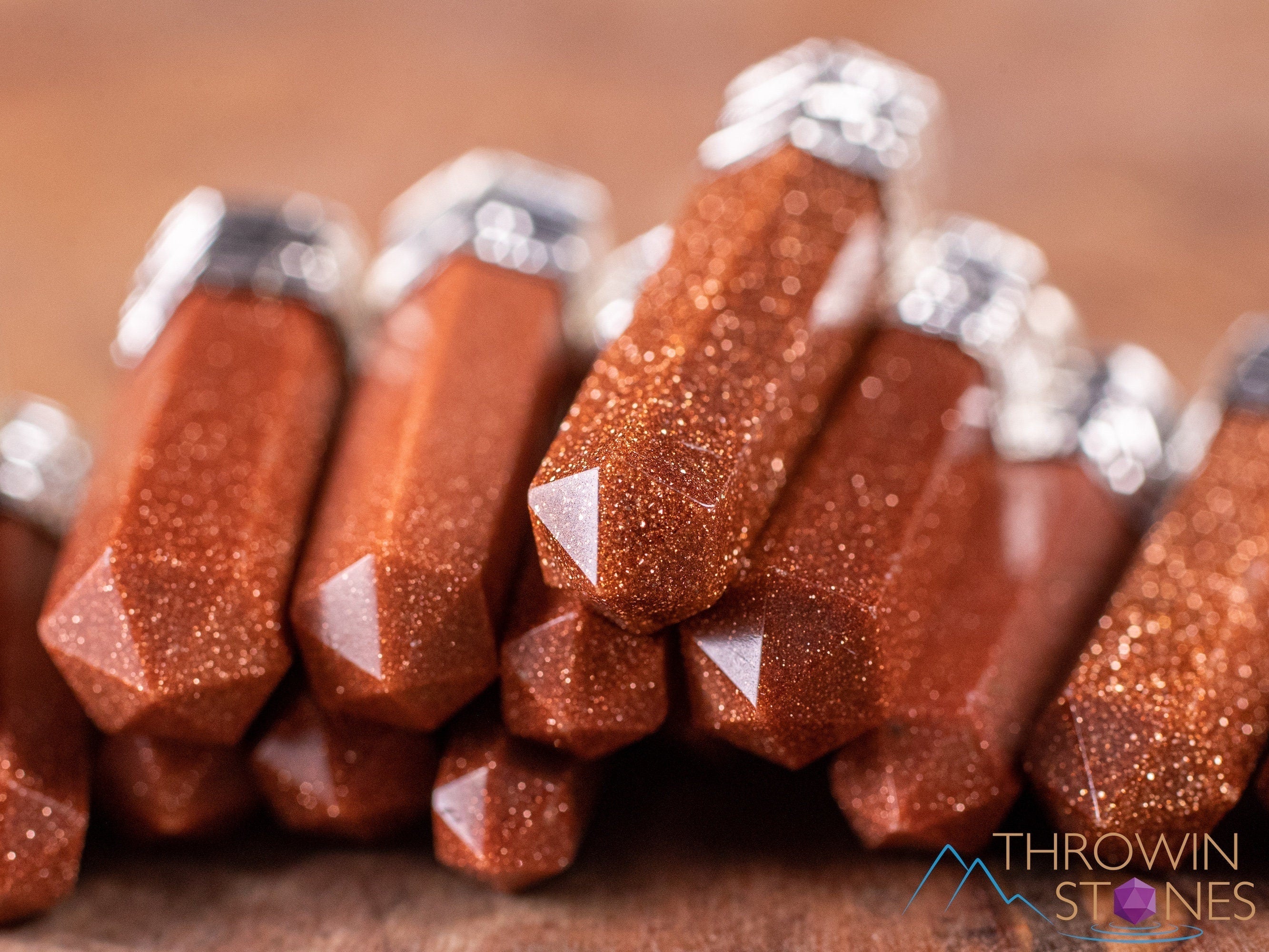 GOLDSTONE Crystal Pendant Necklace - Natural Healing Crystal Points, Handmade Pendulum Jewelry for Chakra Balancing & Energy Work - Perfect for Meditation, Reiki, and Spiritual Healing